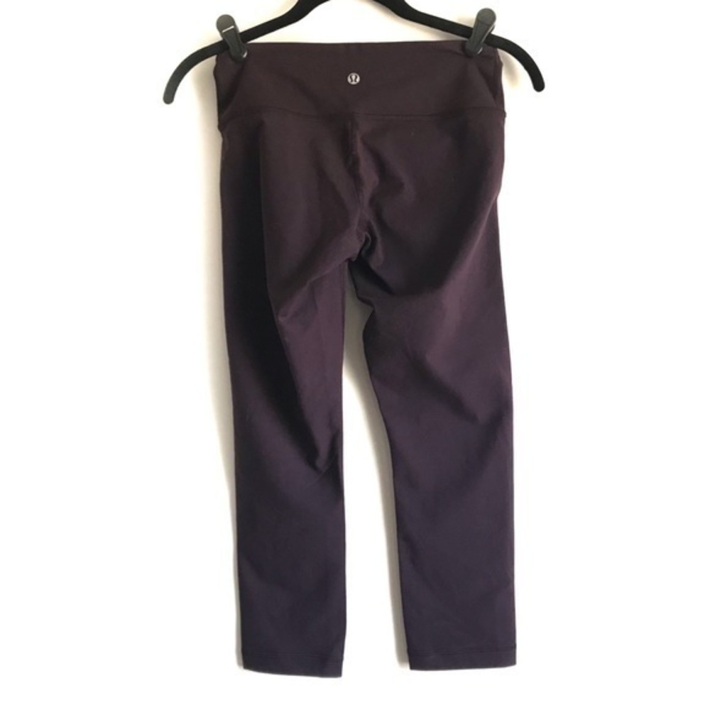 Lululemon Wunder Under Crop Black Cherry Size 4